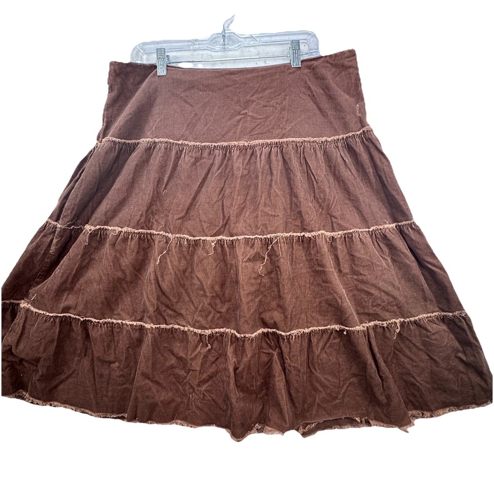 Vintage Y2K Tiered Broomstick Skirt 36" Waist Maurice's 15/16 Goth Witchy Vamp